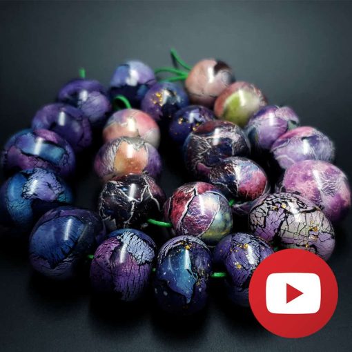 Faux lampwork beads. Watercolor technique #26077