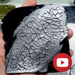Easy crackle effect on raw polymer clay with paste #26071