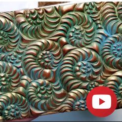 Raw polymer clay patina on metal #26084