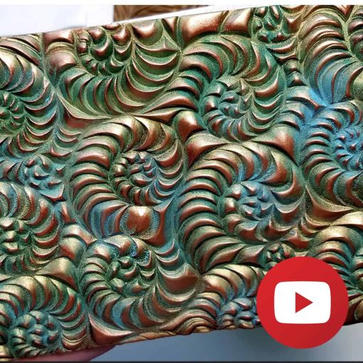 Raw polymer clay patina on metal #26084