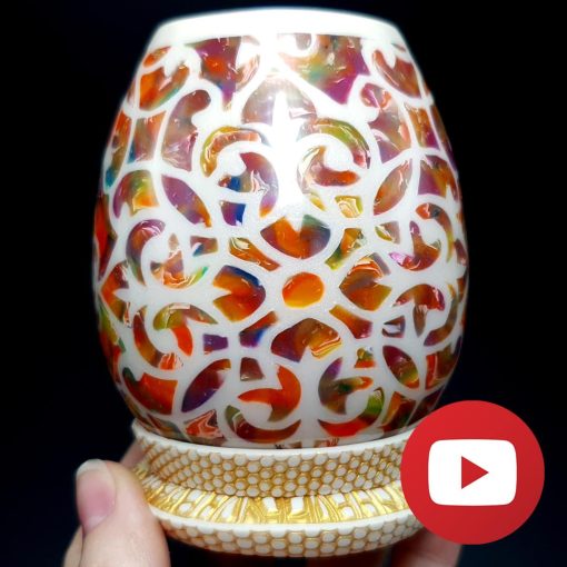 How to make a small translucent vase-candle holder #25992