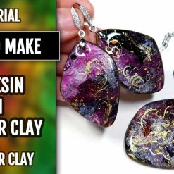 UV resin (Magic Gloss) earrings with a bit of magic #168796