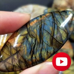 Realistic Yellow-Green Labradorite stone imitation #27035