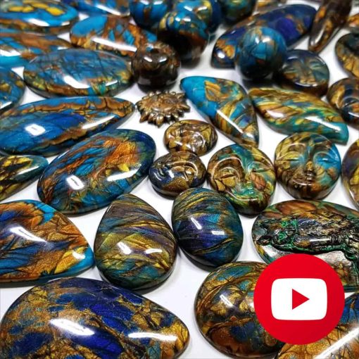 Color mixing: Labradorite stone imitation blue version #27049