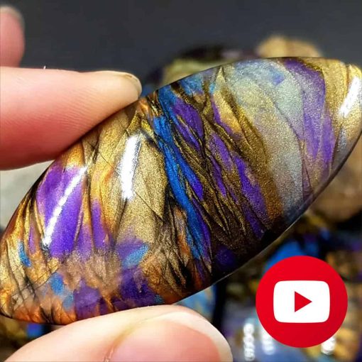 Realistic multicolor labradorite stone imitation #27046