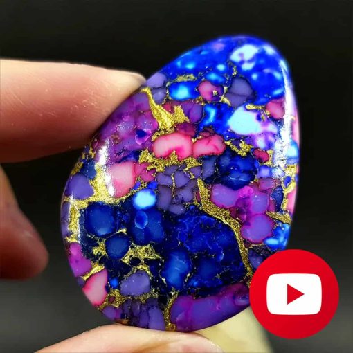 How to make Realistic Purple Turquoise stone imitation #27039