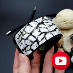 How to make polymer clay cracked marble bracelet #26612