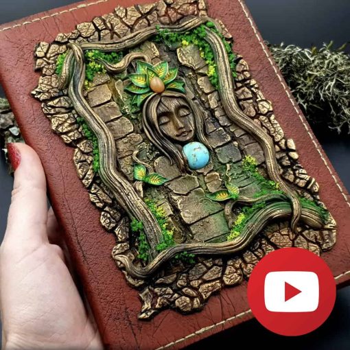 Faux leather sketch book cover from FIMO leather #26240