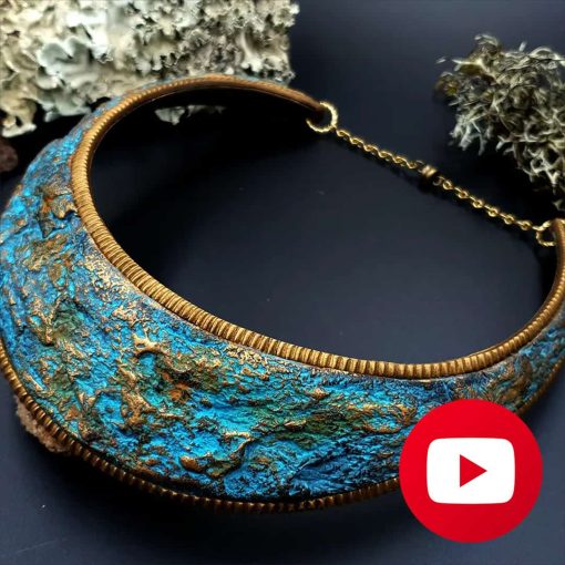 How to make faux stone rock necklace #26607