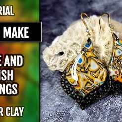 Stylish Earrings in Mokume Gane Technique