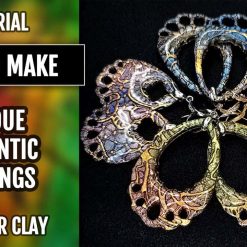 Lightweight romantic earrings in simple technique