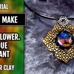 Golden Flower Unique Pendant